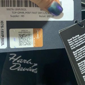 Harley-Davidson Perf/Fast Dry Lg Sl snap but NWOT